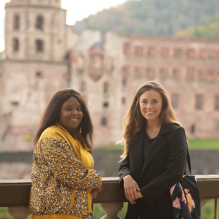 A UIW student and a teacher in Germany